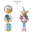 thumbnail image 3 of HHVB Christmas Decoration 3PCS Large Standing Snowmen, Elk, Santa Claus Plush Doll with Retractable Spring Legs for Christmas Ornaments Home Holiday Decoration Xmas Gift, 3 of 8