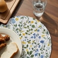 thumbnail image 3 of Elegant Blue Yellow Spring Floral Round 15 Inch Placemats Set of 2, Summer Botanical Green HeatResistant Non Slip Place Mats for Dining Table, Wipeable Braided Kitchen Table Mats for Housewarming, 3 of 9