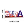 thumbnail image 2 of Tyidzon Independence Day Patriotic Table Decoration 4th of July Wooden Table Centerpiece Signs American Letters Ornament for Patriotic Party Memorial Day Home Decor, 2 of 6