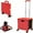 Red, variant on ATTACK SHARK Foldable Utility Cart with 4 Rotate Wheels, Red