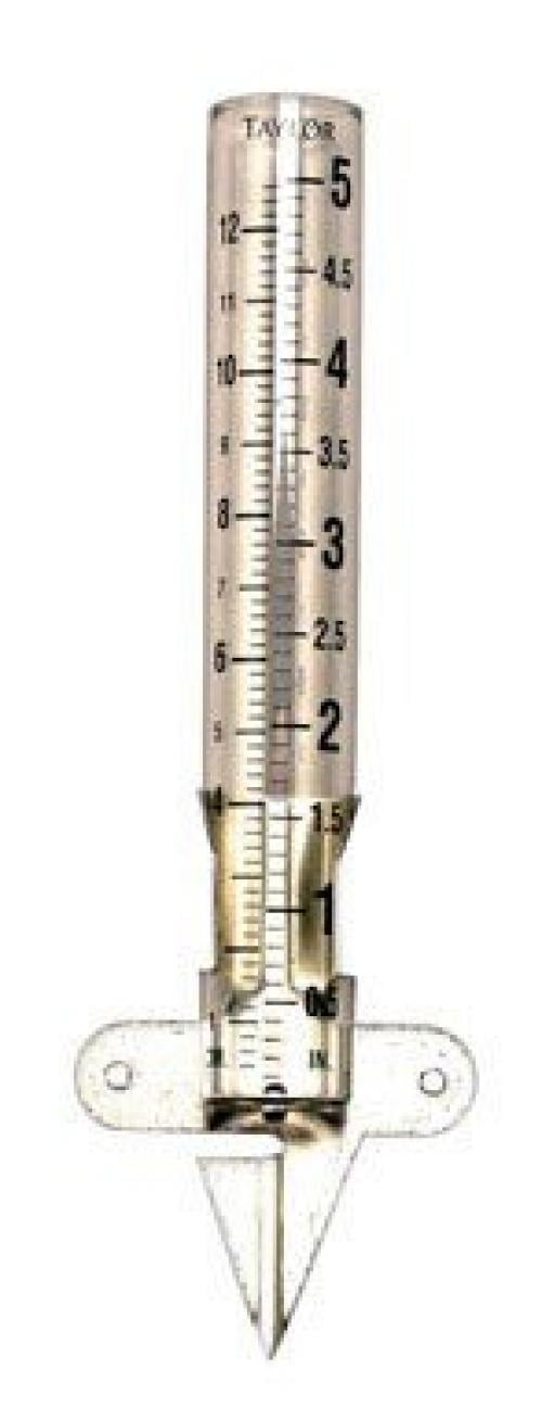 2710n Glass Rain Gauge 5" Capacity by Taylor Precision Products