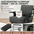 thumbnail image 5 of EAGLE PEAK Urban Slate Modern Patio Accent Chair Set of 4 with Thick Cushions, Black/Gray, 5 of 8