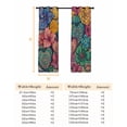 thumbnail image 6 of Colorful Abstract Floral Blackout Curtains for Bedroom, Farmhouse Vintage Flowers Boho Thermal Insulated Kitchen Drapes with Grommets, Light Blocking Window Treatment, 2 Panels 42" x 84", 6 of 7