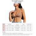 thumbnail image 7 of Sarapandan Women Bra Deep V Neck Wireless Seamless 3/4 Cup Push Up Breathable Front Close T Shirt Bra Cream Coffe XL, 7 of 7