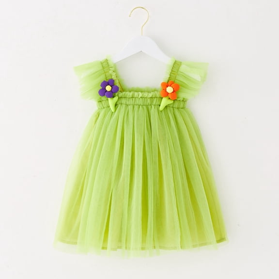 Girl Dress Floral Birthday Girl Dress Toddler Flower Girl Dress 18-24 Months
