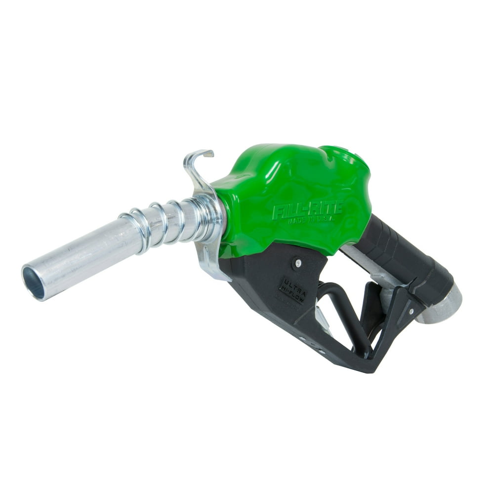 FillRite N100DAU13G 1" Ultra HiFlow Gas Pump Fuel Hose Nozzle w/ Hook