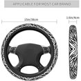 thumbnail image 4 of Zebra Pattern Steering Wheel Covers Universal 15 Inch Car Accessories Anti Slip Neoprene Car Wrap Cover for Men Women, 4 of 8