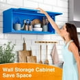 thumbnail image 4 of STANI Wall Mount Metal Cabinet with Up-Flip Doors,Wall Hanging Storage Cabinets with Locking Doors,Lockable Tool Chest Cabinet for Garage Basement School, 4 of 8