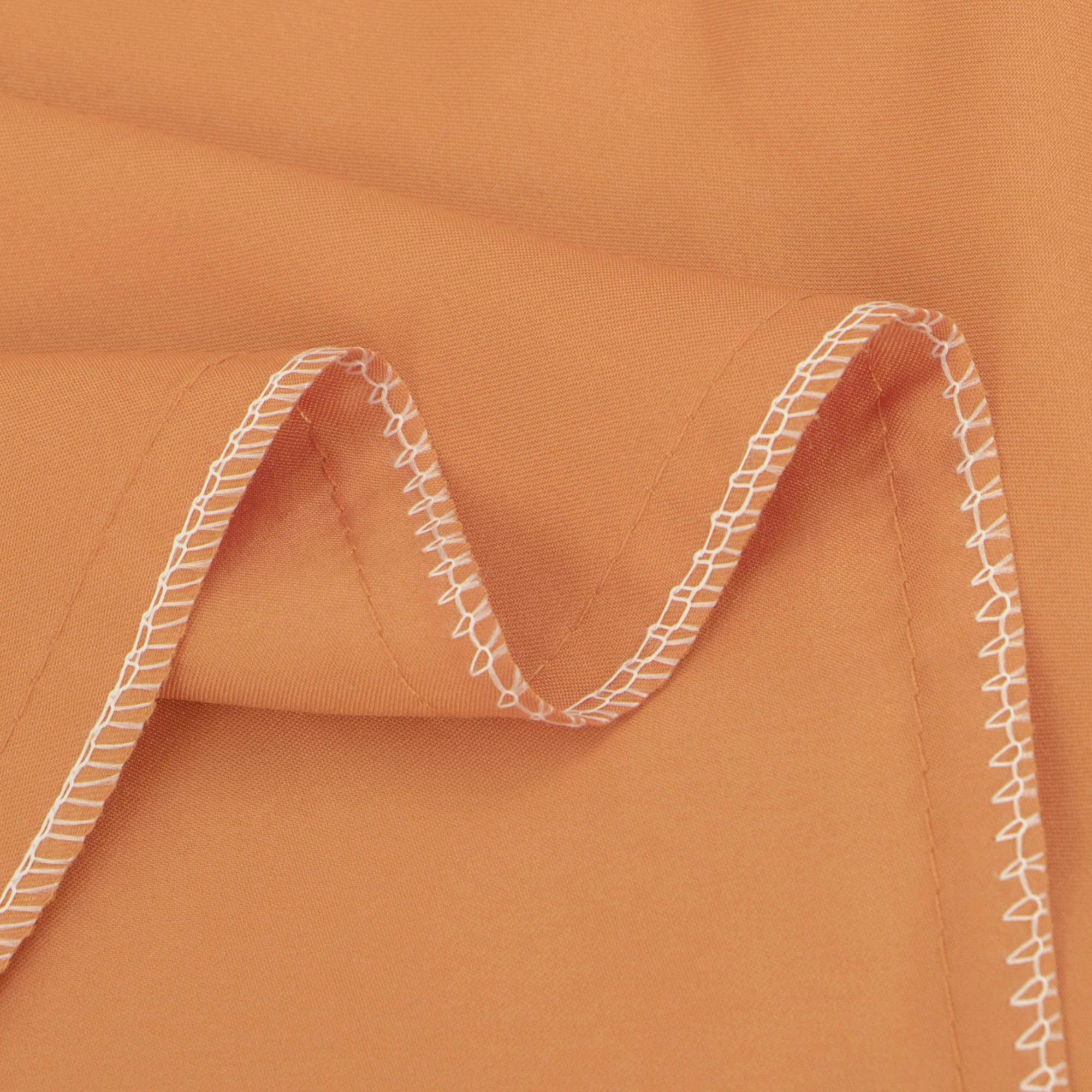 3 Pieces Satin King Duvet Cover Set, Ultra Luxury and Soft with Hidden Zipper Design Comforter Cover Set, Orange