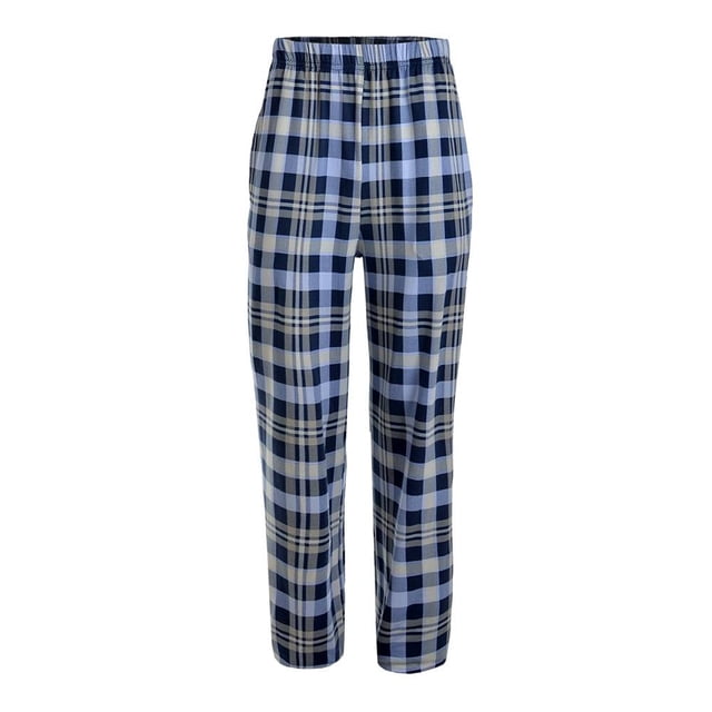 Pantalón Pijama George Talla M Cuadros Marino