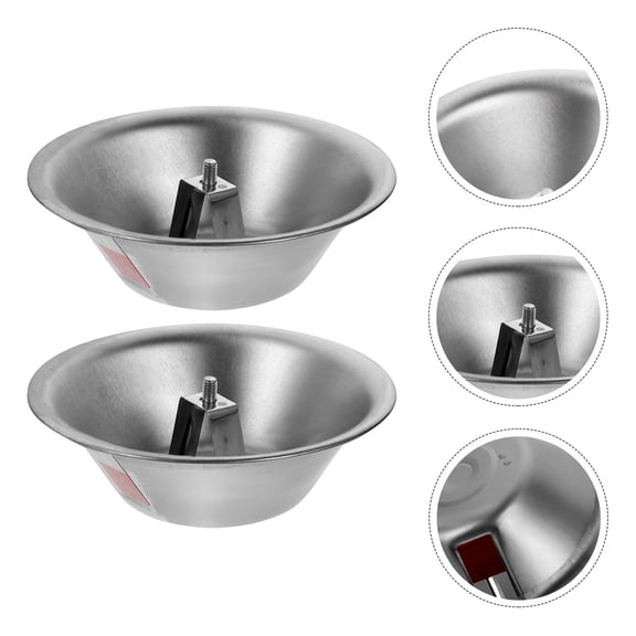 EXHUMKY 2-Pack Metal Range Hood Grease Cups Replacement Drip Trays for Kitchen Ventilation and Exhaust Fan Maintenance