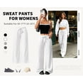 thumbnail image 2 of TEMOFON Casual Womens Sweatpants Lounge Pants Elastic Waist Drawstring Joggers with Pockets Athletic, 2 of 8