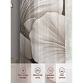 thumbnail image 6 of Modern Flower Sheer Curtains 84 Inch Length 2 Panels Set, Abstract Minimalist Botanical Floral Voile Window Treatment Rod Pocket Curtains Sheers Drapes for Bedroom/Living Room/Kitchen 52"x84"x2, 6 of 7