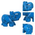 thumbnail image 2 of Elephant Crystal Sculpture Statue Healing Gemstone Figurine Craft Ornament, 2 of 8