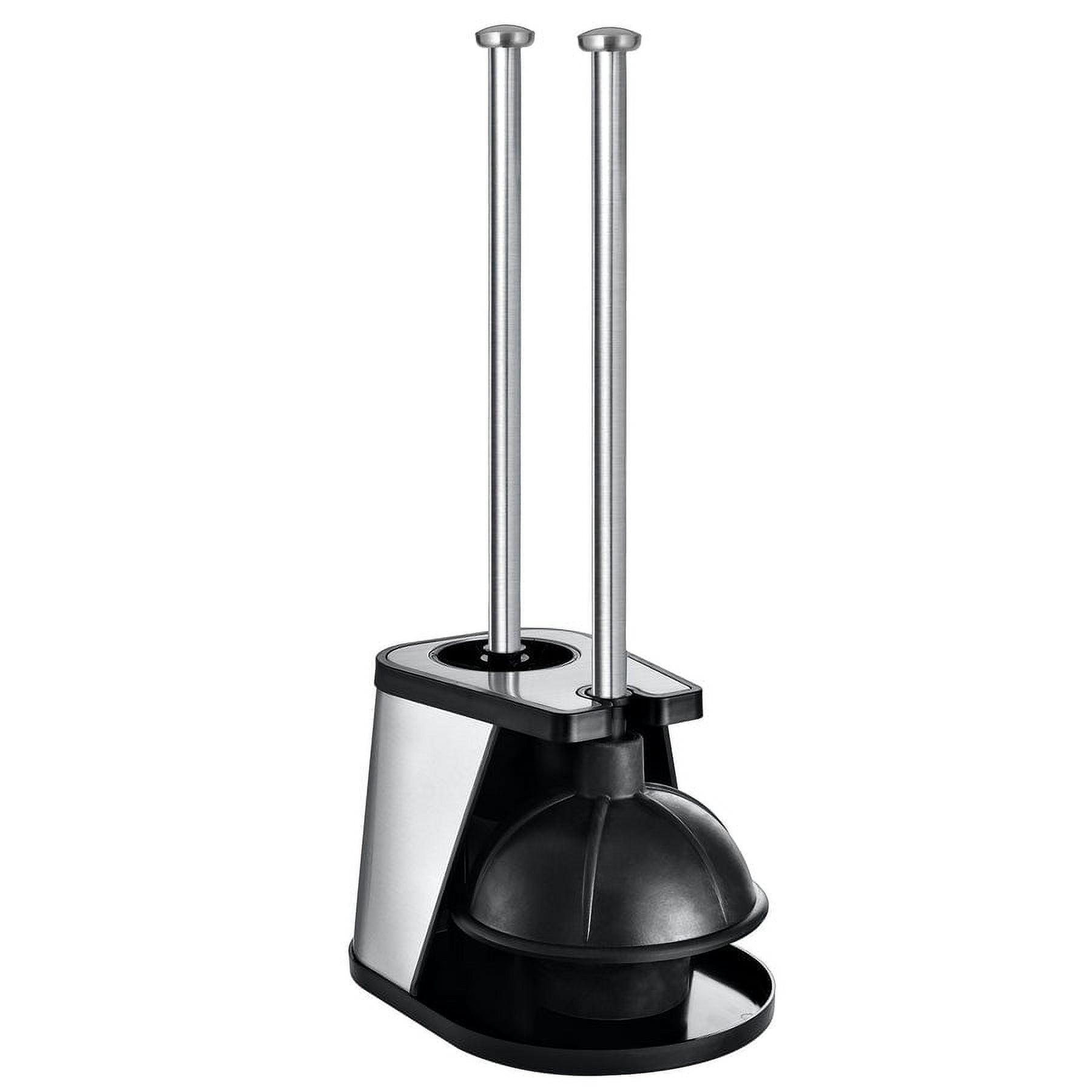 TOILETTREE Modern Deluxe Freestanding Toilet Brush and Plunger Combo in  Matte Stainless Steel TTP-TBCombo - The Home Depot