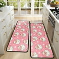 thumbnail image 4 of Kitchen Rugs Sets Of 2,Pink Christmas Santa Pattern Anti Fatigue Kitchen Mat Rugs Non Slip Washable,Decorative Kitchen Floor Mats for Kitchen,Sink,Laundry,17"x47"+17"x47", 4 of 5