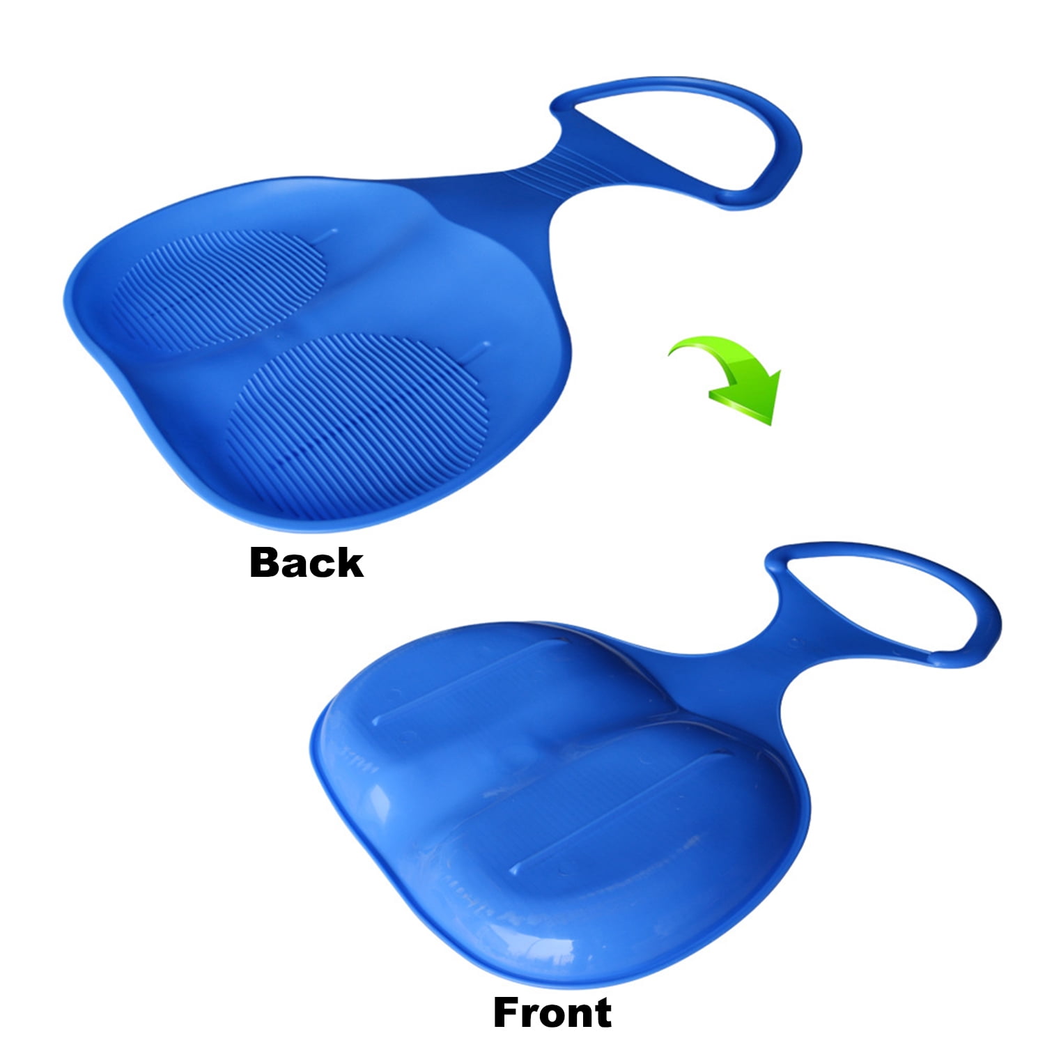 TABGIME 2 Packs Portable Plastic Snow Sleds Skiing Boards Snow Toys for Kids Boys Girls, Blue Red 2 Color