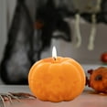 thumbnail image 5 of BiFandian Halloween Pumpkin Candles, Halloween Pumpkin Spice Candle Decoration Indoor Outdoor, Holiday Candle Gifts for Home Outside Yard Lawn Garden Party, 5 of 7