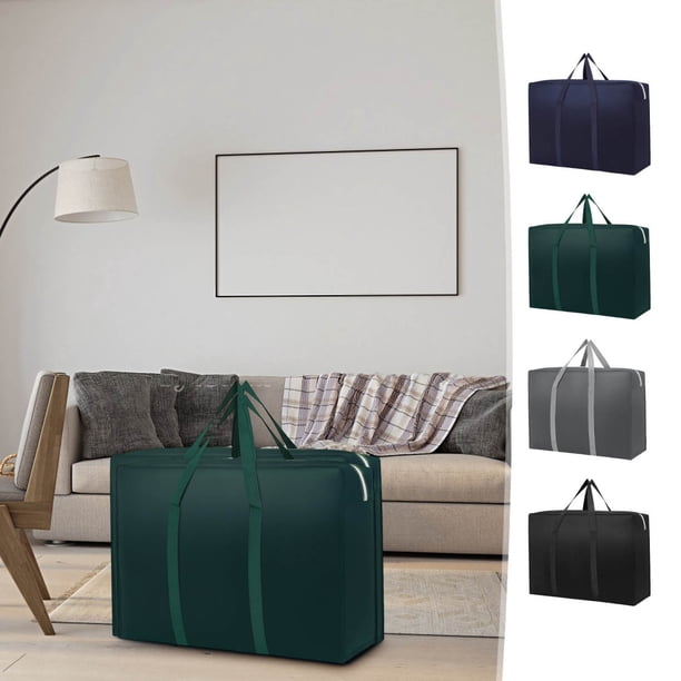 Cobertizo de Almacenamiento, Bolsa de Viaje de Gran Capacidad, Bolsa de Lona Acolchada No Tejida, Organizador Portátil para Mudanzas, 80 X 55 X 25 Cm, Multifuncional para Guardar y Organizar La Ropa.