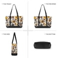 thumbnail image 6 of FORMRS Canvas Laptop Tote Bag for Women with 15.6" Computer Compartments Shoulder Handbag, Brown Flowers, 6 of 7