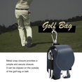 thumbnail image 2 of Golf Bolsa de cuero PU para pelotas de golf Mini accesorios para colgar en la cintura para exteriores (azul oscuro), 2 of 5
