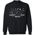 thumbnail image 2 of OXI Crewneck Sweatshirt - Science Doesn’t Care, Basic Casual Sweatshirts for Men's and Women Fleece Sweatshirt Long Sleeve - Black Small, 2 of 2
