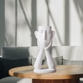 thumbnail image 4 of Escultura humana abstracta, jarrón, maceta, expresión decorativa, maceta suculenta. blanco, 4 of 8