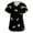 AI09-Black, variant on Halloween Womens Scrub Tops Fun Pumpkin Spiders Pattern Nurse Shirt Funny V Neck Short Sleeve Nurse Uniform With Pockets Holiday Complexion XL