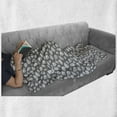 thumbnail image 5 of Nature Art Soft Flannel Fleece Blanket, Classic Forest Branches Vintage Mother Nature Twig Sewing Like Style Motifs, Cozy Plush for Indoor and Outdoor Use, 50" x 70", Grey and White, by Ambesonne, 5 of 5