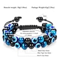 thumbnail image 3 of Triple Protection Bracelet 8MM Blue Tiger Eye Evil Eye Black Onyx Stone Bracelet Healing Crystal Natural Stone Beads Bracelet for Men Women Bring Prosperity Luck, 3 of 7
