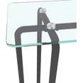 thumbnail image 4 of Console Table, Tempered Glass Entryway Table, Modern Sofa Table with Black Metal Frame Narrow Side Table for Hallway Living Room Entryway (Transparent), 4 of 6