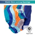 thumbnail image 6 of Aqua SwimSchool Reusable Polyester Swim Diaper for Infants 6-18 Months, 16-28 lbs, Blue Multicolor, 6 of 7