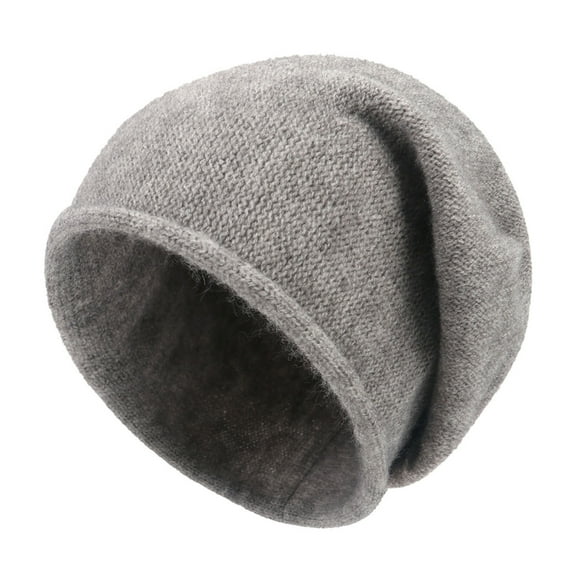 Opvise Women Fashion Winter Hat Knitted Elastic Thick Warm Soft Cold Resistant No Brim Beanie Baggy Solid Color Lady Cap Pink