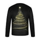 thumbnail image 4 of Blusas y camisas de manga larga con cuello redondo para hombre, blusa informal de manga larga con cuello redondo y estampado, blusa de poliéster para hombre, 4 of 5
