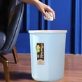 thumbnail image 2 of Kitchen Trash Can, Step-On Garbage Can with Lid, Tall Kitchen & Bathroom Trash Can, Small Office Waste Bin, Blue - Xuniizn, 2 of 7