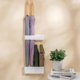 thumbnail image 3 of Paraguas de pared orientable con ganchos blancos 22,2*6,8 cm, 3 of 4