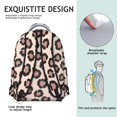 thumbnail image 5 of Pink and Beige Leopard Print Backpack for School, Cute School Bag with Adjustable Shoulder Straps and Padded Back, 15.3"x11"x7.1", 5 of 5