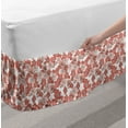 thumbnail image 2 of Cherry Blossom Bed Skirt, Spring Season Floral Hand Drawn Style Ornament Japanese Nature, Elastic Bedskirt Dust Ruffle Wrap Around for Bedding Decor, 4 Sizes, Coral Blush White, by Ambesonne, 2 of 2