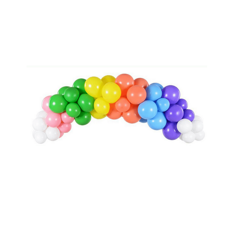 100 Colorful Balloons 12-inch Rainbow Latex Balloons, Party Decoration  Mixed Color Bright