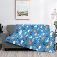 thumbnail image 2 of Fotbe Cute Dogs Manta de Franela con Estampado, Manta Ultrasuave para Cama, Sofá, Auto, Hipoalergénica y Antibolitas-80"x60", 2 of 6