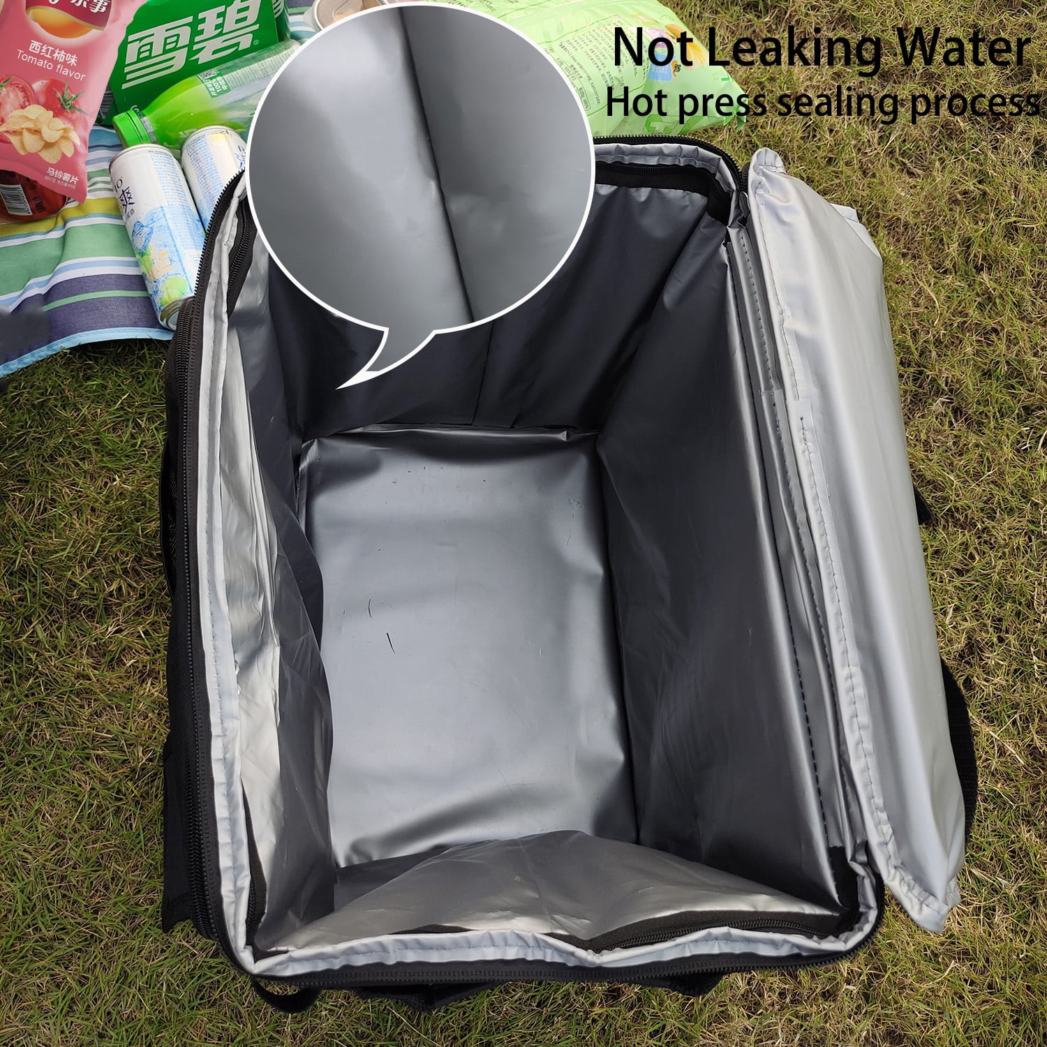 Portable Cooler with Wheels and Handle Collapsible Rolling Cooler Leakproof Insulated Soft Cooler Bag for Beach Camping Patio Travel Outdoor Ball Fields