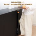 thumbnail image 4 of MARNUR Sideboard Buffet Cabinet, Storage Cabinet 55"W with Adjustable Shelves, Anti-Tip, Easy Clean Top, Stylish Wave Style, Black, 4 of 11