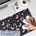 thumbnail image 4 of Long Mouse Pads for Desk,Black Cartoon Unicorn Rainbow Desk Mats on Top Of Desks, Desk Mouse Pad Extra Large with 3mm Non-Slip Base and Stitched Edge for Gaming,Office,Work,Home 31.5"x11.8", 4 of 6