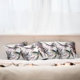 thumbnail image 3 of Ambesonne Nature Throw Pillow Cover 4 Pack, Lily Birds Watercolor, 24", Orange and Blue, 3 of 6