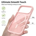 thumbnail image 2 of Designed for iPhone Air Magnetic Phone Case,Compatible with Mag-Safe,Military Grade Shockproof Anti-Scratch Durable Rugged Ultra Slim Skin Feel Translucent Phone Case,Pink, 2 of 6
