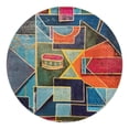 thumbnail image 2 of Unique Loom Haerfest Collection Area Rug - Uganda (7' 10" Round Multi/Blue), 2 of 6