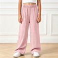 thumbnail image 2 of 9-10 Years Child High Waisted Cargo Pants for Girls Baggy Y2k Straight Wide Leg Pants with Pockets Streetwear, 2 of 4