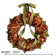 thumbnail image 3 of Autumn Hydrangea Wreath 13.8 Inch, Fall Front Door Wreath with Orange Leaves for Thanksgiving Porch Decor, Outdoor Indoor Farmhouse Home Decoration, Harvest Floral Garland for Window Wall, 3 of 6