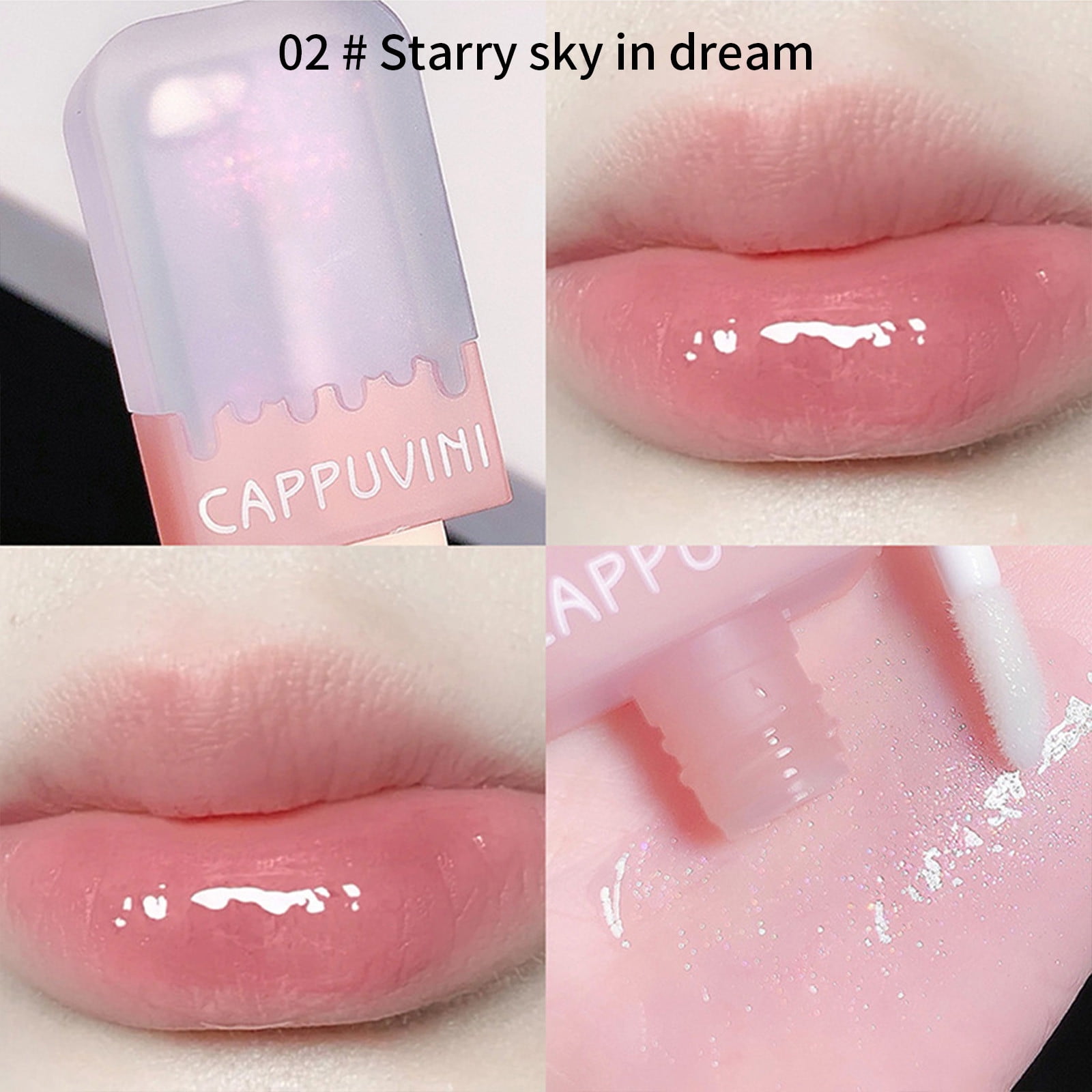 Cglfd Small Ice Cream Lip Oil Ice Cream Water Gloss Lip Glaze Mirror