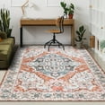 thumbnail image 5 of Homore Traditional Pattern Mystic Medallion Area Rug, 6' x 9', Orange, 5 of 7
